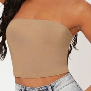 Peach Bandeau top